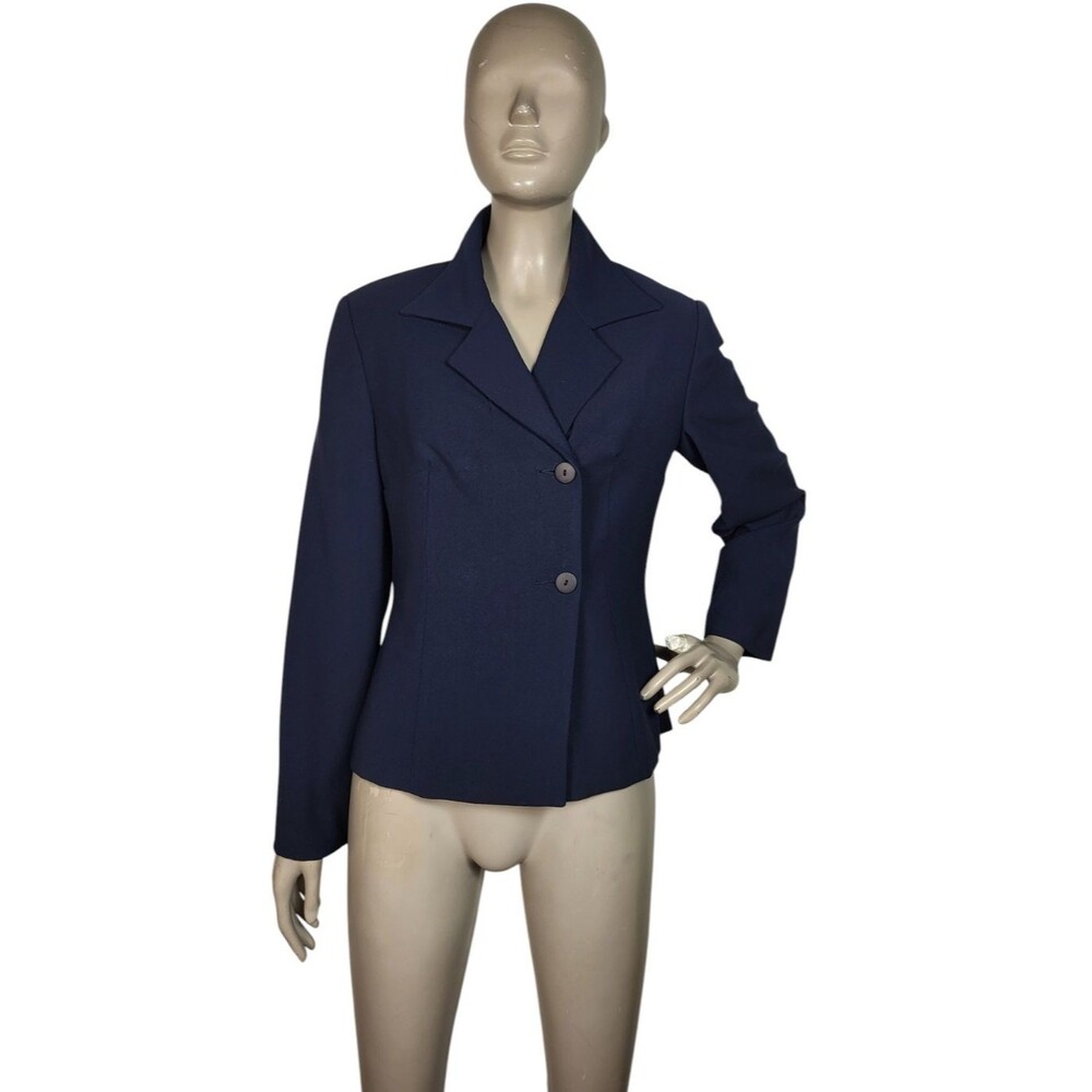 Vintage Guess Collection Blue Front Side Button-Down Women's Blazer Size 6
